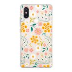 PrintiFy Xiaomi Mi 8 SE ile Uyumlu Kapak Çiçek Tasarımlı 1mm Fit Şeffaf Silikon Kılıf