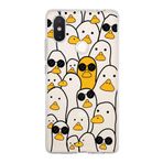 PrintiFy Xiaomi Mi 8 SE ile Uyumlu Kapak Duck Tasarımlı 1mm Fit Şeffaf Silikon Kılıf