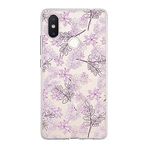PrintiFy Xiaomi Mi 8 SE ile Uyumlu Kapak Floral Pudra Tasarımlı 1mm Fit Şeffaf Silikon Kılıf
