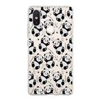 PrintiFy Xiaomi Mi 8 SE ile Uyumlu Kapak Panda Tasarımlı 1mm Fit Şeffaf Silikon Kılıf
