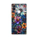 PrintiFy Xiaomi Mi 8 SE ile Uyumlu Vitray Mücevher Flora Tasarımlı Şeffaf Silikon Kılıf