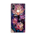 PrintiFy Xiaomi Mi 8 SE ile Uyumlu Vitray Sessiz Lotus Tasarımlı Şeffaf Silikon Kılıf