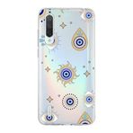 PrintiFy Xiaomi Mi 9 Lite ile Uyumlu 1mm Slim Fit Nazar Boncuğu 5 Baskılı Şeffaf Kılıf