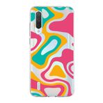 PrintiFy Xiaomi Mi 9 Lite ile Uyumlu Kapak Renkli Desen B Turuncu Tasarımlı 1mm Fit Şeffaf Silikon Kılıf