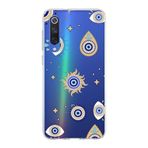 PrintiFy Xiaomi Mi 9 SE ile Uyumlu 1mm Slim Fit Nazar Boncuğu 5 Baskılı Şeffaf Kılıf