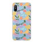 Printify Xiaomi Mi A2 Lite Uyumlu Kamera Korumalı Kapak Memphis Desen Tasarımlı Şeffaf Cep Telefonu Kılıfı