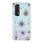 PrintiFy Xiaomi Mi Note 10 Lite ile Uyumlu 1mm Slim Fit Nazar Boncuğu 5 Baskılı Şeffaf Kılıf