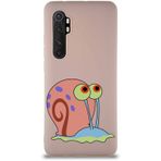 Printify Xiaomi Mi Note 10 Lite Soft Premier Kapak Salyangoz Gary Tasarımlı Silikon Cep Telefonu Kılıfı
