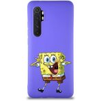 Printify Xiaomi Mi Note 10 Lite Soft Premier Kapak Sünger Bob Tasarımlı Silikon Cep Telefonu Kılıfı