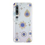 PrintiFy Xiaomi Mi Note 10 Pro ile Uyumlu 1mm Slim Fit Nazar Boncuğu 5 Baskılı Şeffaf Kılıf