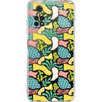 Printify Xiaomi Poco M4 Pro Uyumlu Kamera Korumalı Kapak Memphis Desen Tasarımlı Şeffaf Cep Telefonu Kılıfı