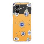 PrintiFy Xiaomi Poco M5 ile Uyumlu 1mm Slim Fit Nazar Boncuğu 5 Baskılı Şeffaf Kılıf