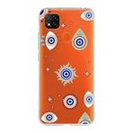 PrintiFy Xiaomi Redmi 10A ile Uyumlu 1mm Slim Fit Nazar Boncuğu 5 Baskılı Şeffaf Kılıf
