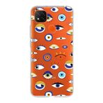PrintiFy Xiaomi Redmi 9C ile Uyumlu 1mm Slim Fit Nazar Boncuğu 2 Baskılı Şeffaf Kılıf