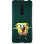 Printify Xiaomi Redmi K20 Soft Premier Kapak Sünger Bob Tasarımlı Silikon Cep Telefonu Kılıfı