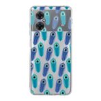 PrintiFy Xiaomi Redmi Note 11R ile Uyumlu 1mm Slim Fit Nazar Boncuğu 4 Baskılı Şeffaf Kılıf