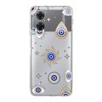 PrintiFy Xiaomi Redmi Note 11R ile Uyumlu 1mm Slim Fit Nazar Boncuğu 5 Baskılı Şeffaf Kılıf