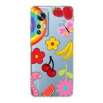 PrintiFy Xiaomi Redmi Note 12S Uyumlu Water Color 5 Baskılı Şeffaf Köşe Korumalı Antişok Kılıf