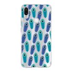 PrintiFy Xiaomi Redmi Note 7 ile Uyumlu 1mm Slim Fit Nazar Boncuğu 4 Baskılı Şeffaf Kılıf