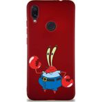 Printify Xiaomi Redmi Note 7 Pro Soft Premier Kapak Bay Yengeç Tasarımlı Silikon Cep Telefonu Kılıfı