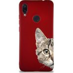 Printify Xiaomi Redmi Note 7 Pro Soft Premier Kapak Catface Tasarımlı Silikon Cep Telefonu Kılıfı