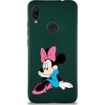 Printify Xiaomi Redmi Note 7 Pro Soft Premier Kapak Minnie Mouse-E Tasarımlı Silikon Cep Telefonu Kılıfı