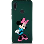 Printify Xiaomi Redmi Note 7 Soft Premier Kapak Minnie Mouse-F Tasarımlı Silikon Cep Telefonu Kılıfı