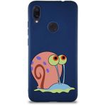 Printify Xiaomi Redmi Note 7 Soft Premier Kapak Salyangoz Gary Tasarımlı Silikon Cep Telefonu Kılıfı
