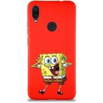 Printify Xiaomi Redmi Note 7 Soft Premier Kapak Sünger Bob Tasarımlı Silikon Cep Telefonu Kılıfı