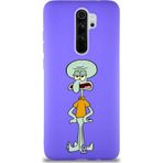 PrintiFy Xiaomi Redmi Note 8 Pro Soft Premier Kapak Squidward Dokunaç Tasarımlı Silikon Cep Telefonu Kılıfı