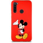 Printify Xiaomi Redmi Note 8 Soft Premier Kapak Mickey Mouse-C Tasarımlı Silikon Cep Telefonu Kılıfı