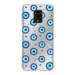 PrintiFy Xiaomi Redmi Note 9 Pro ile Uyumlu 1mm Slim Fit Nazar Boncuğu 1 Baskılı Şeffaf Kılıf