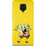 Printify Xiaomi Redmi Note 9 Pro Soft Premier Kapak Sünger Bob Tasarımlı Silikon Cep Telefonu Kılıfı