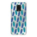 PrintiFy Xiaomi Redmi Note 9 S ile Uyumlu 1mm Slim Fit Nazar Boncuğu 4 Baskılı Şeffaf Kılıf