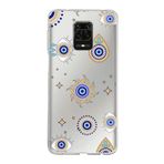 PrintiFy Xiaomi Redmi Note 9 S ile Uyumlu 1mm Slim Fit Nazar Boncuğu 5 Baskılı Şeffaf Kılıf