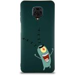 Printify Xiaomi Redmi Note 9S Soft Premier Kapak Plankton Tasarımlı Silikon Cep Telefonu Kılıfı