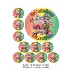 Printiks Bebek 10 Lu Yenilebilir Yazılı Pasta Süsü Kurabiye Cupcake Üzeri Şeker Hamuru Kağıt Baskısı