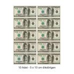 Printiks Yeşil Dolar 10 Adet Yenilebilir Pasta Süsü Kurabiye Cupcake Üzeri Şeker Hamuru Kağıt Baskısı
