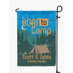 Printtoo Çok Renkli Born To Camp Kamp Alanı 40x45 cm Çift Taraflı Bayraklar Çift Taraflı Kamp Bayrağı Kamp Alanı Bayrağı Kişiselleştirilmiş Kamp Bayrakları