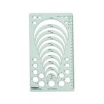 Printtoo Elips Geometrik Şablon Cetveli, Çoklu Elips, Daire ve Yay Şekilleri İçeren 2 mm Şeffaf Yeşil Akrilik Çizim Şablonu, Geometri, Mühendislik Çizimi ve Sanat El Sanatları için Ölçüm Ölçeği