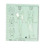 Printtoo Giyim Tasarımı Kadın Croquis Şablonu 29 x 26,16 cm, İnsan Figürü Ön Arka Poz Kılavuzu 2 mm Akrilik ile Moda Çizimi, Giysi İllüstrasyonu, Giyim Taslağı, Butik Sanatı için