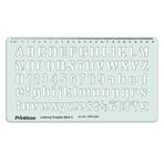 Printtoo Kalın Harf Şablonu 26,7 x 14,8 cm, 2 mm Akrilik Alfabe Şablonu, AZ Harfleri, Rakamlar, Semboller, Cetvel ile Tabela Yapımı, Günlükler, Posterler, Okul Çizimleri ve Sanat Tasarımı için