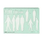 Printtoo Mimari Kadın Figürü Ölçekli Şablonu 34,3 x 24,2 cm, 2 mm Akrilik İnsan Kesim Şablonu, Kat Planları, İç Mekanlar, Konsept Sanatı için 1:20 1:25 1:75 1:100 1:125 Ölçekli Kesimler