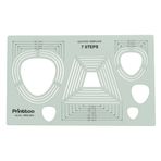 Printtoo Patchwork Cetveli, Kalp ve İkizkenar Yamuk Desenli Yorgan Blokları için, Aplike, Kumaş İzleme, Şekil Kesme, Dikiş Düzenleri ve El Sanatları için 2 mm Akrilikten 7 Adımlı Yorgan Şablonu