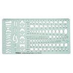 Printtoo Takı Tasarım Şablonu, Markiz, Armut, Oval, Baget, Yuvarlak ve Zümrüt Taş Kılavuzları ile, Yüzük Tasarımı, Değerli Taş Çizimi ve Tasarımı için 2 mm Kalınlığında Şeffaf Çizim Şablonu