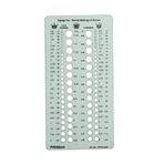 Printtoo Yuvarlak Taş Ayarları ve Ölçü Şablonu, 2 mm Şeffaf Yeşil Akrilik Takı Tasarım Şablonu, 3, 4, 6 Tırnaklı Taş Ayarları için mm ve ct İşaretli 26 Boyut Ölçüsü, Takı Atölyeleri İçin
