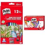 Pritt 12'li Jumbo Kuru Boya + 6'lı Parmak Boyası