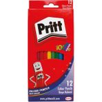 Pritt 12'li Kuru Boya Kalemi Karton Kutu İçinde Canlı Renklerle Yaratıcı Çizimler İçin