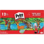 Pritt 12'li Pastel Boya Renkli Karton Kutu Çocuklar İçin Eğlenceli Sanat Malzemesi