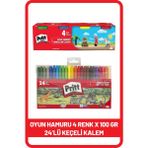 Pritt 24’lü Keçeli Kalem + Pritt 4'lü Oyun Hamuru (4x100g)